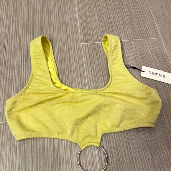 NWT Montce Sparkle Ky One Piece Swimsuit XL Limon Cutout - Picture 5 of 15